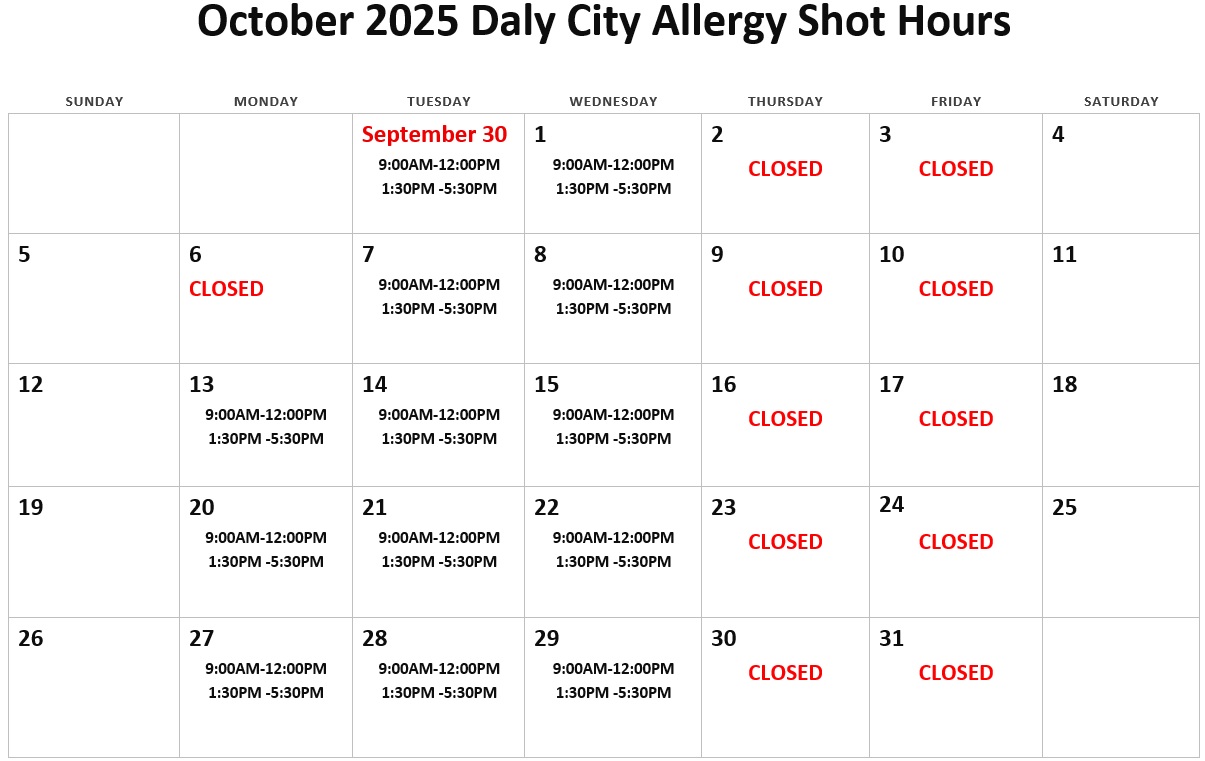 October 2025 hours
